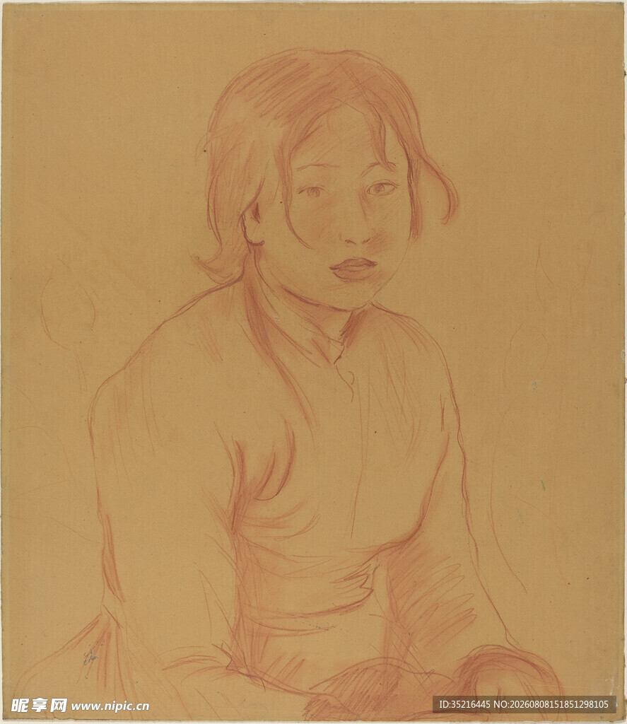 女孩素描画像