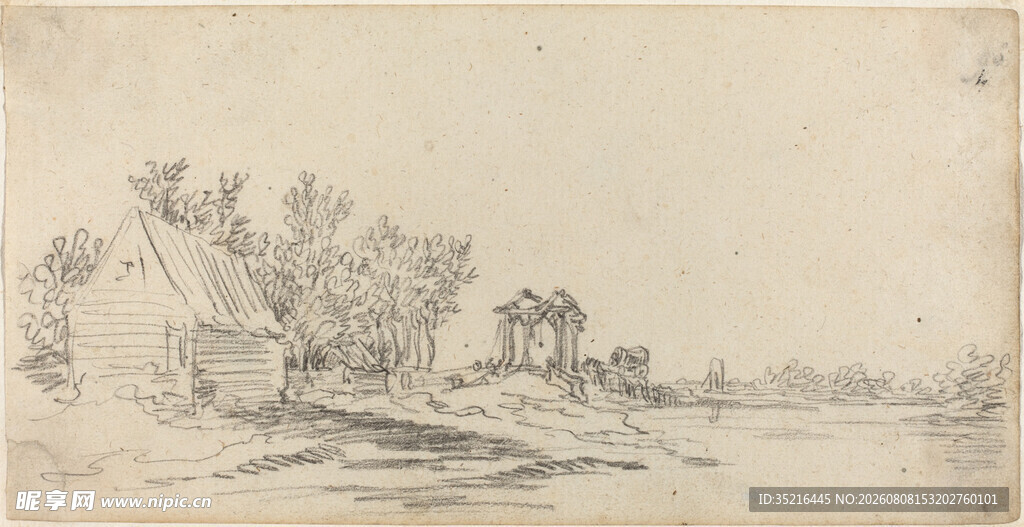 河畔风景素描