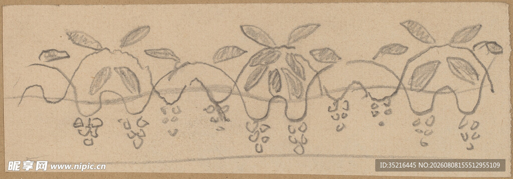 传统花卉藤蔓图案纹饰