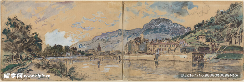 古典山水风景绘画作品