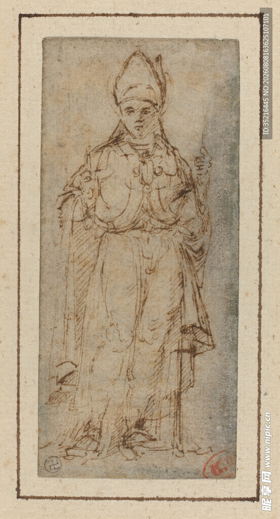 古代人物素描画像