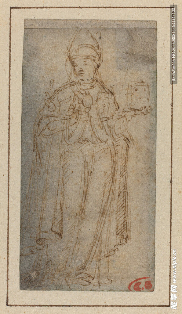 古典人物素描画像