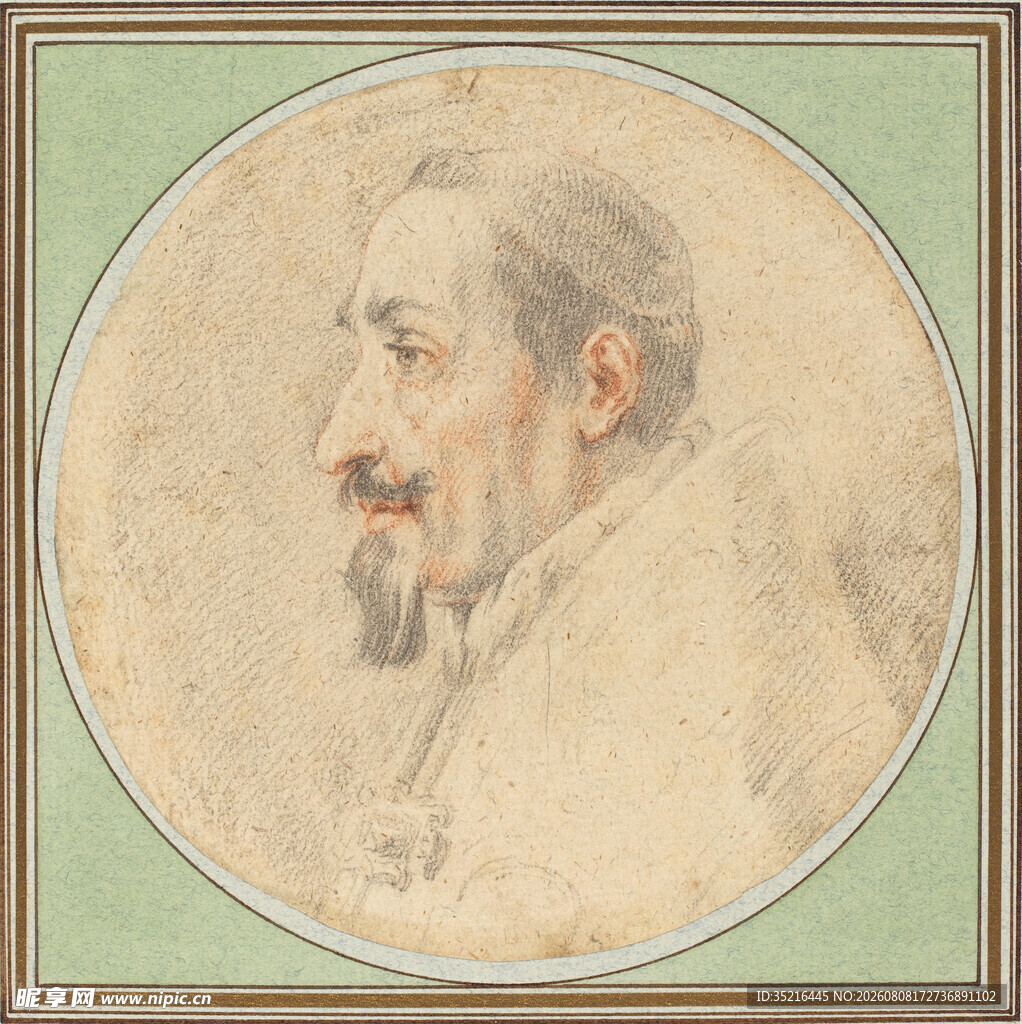 古典风格男子肖像画