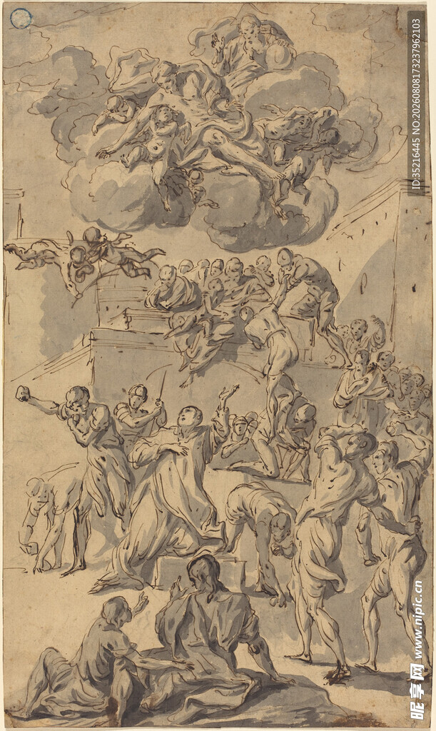 古代战争场景画作