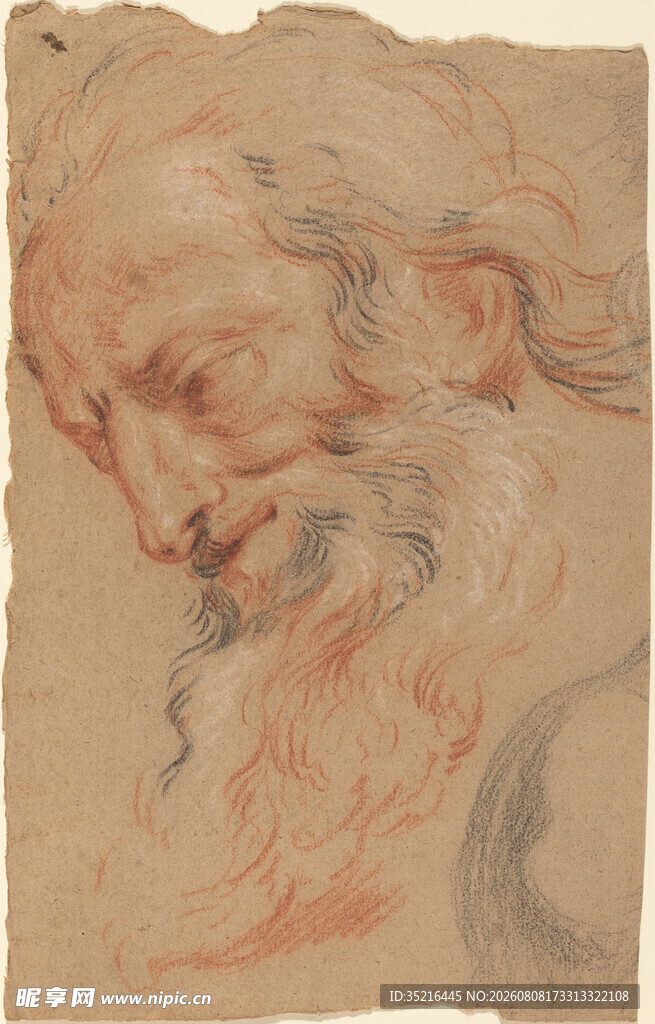 老人素描画像