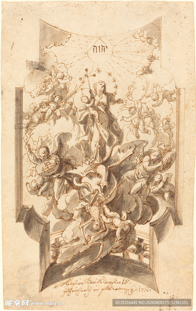古典神话场景雕刻艺术图