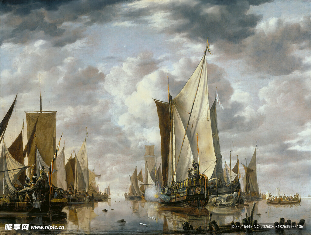 港口帆船景象