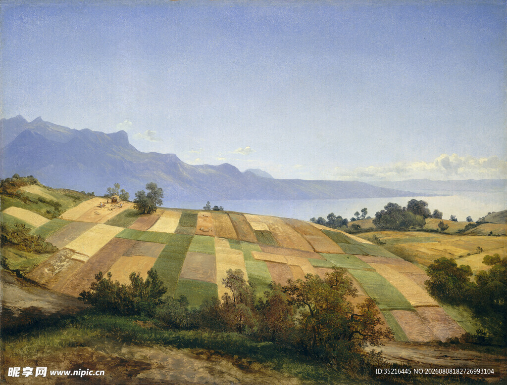 田园风光油画风景