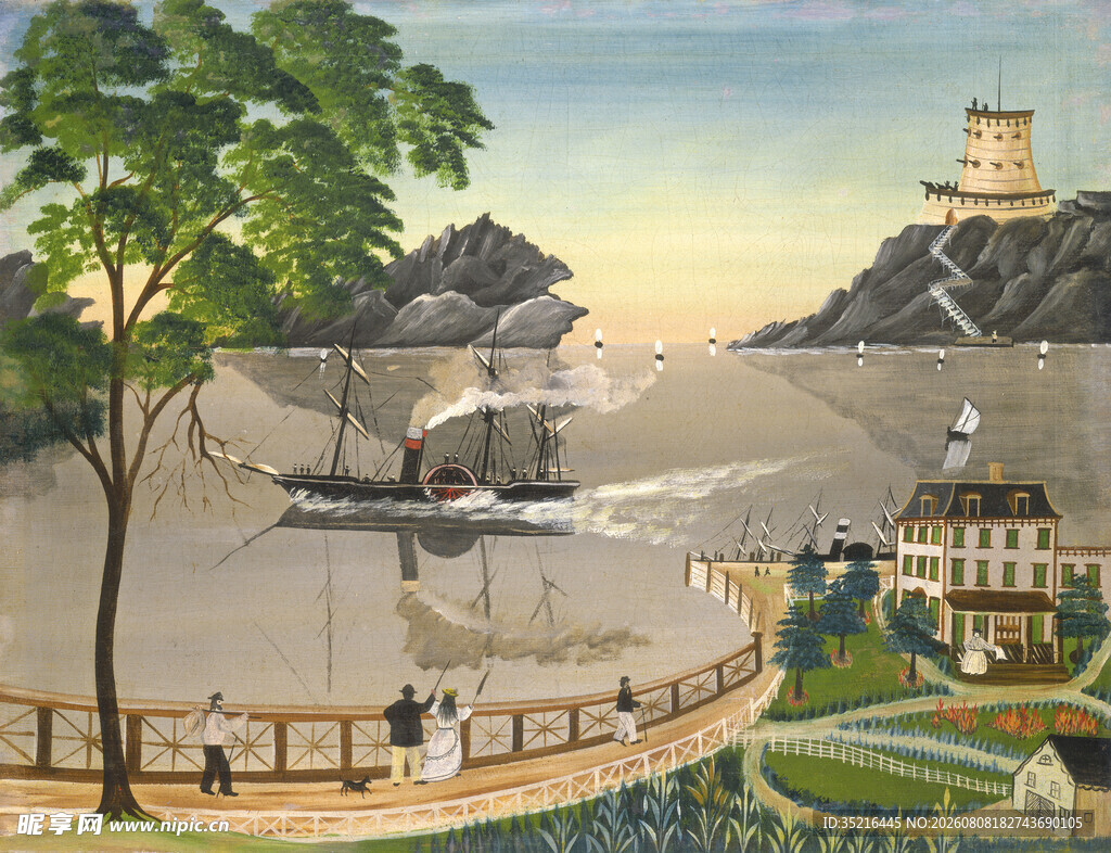 海边城堡景观图