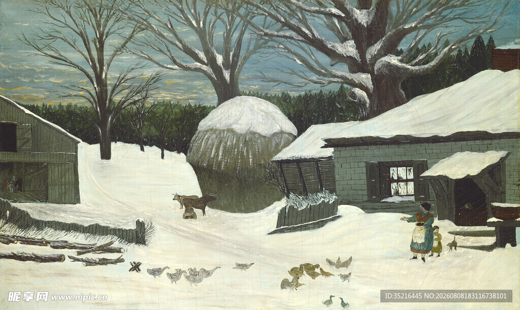 冬日乡村雪景
