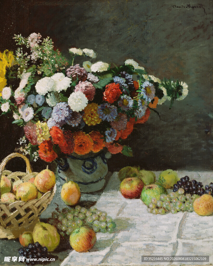 静物花卉水果油画作品