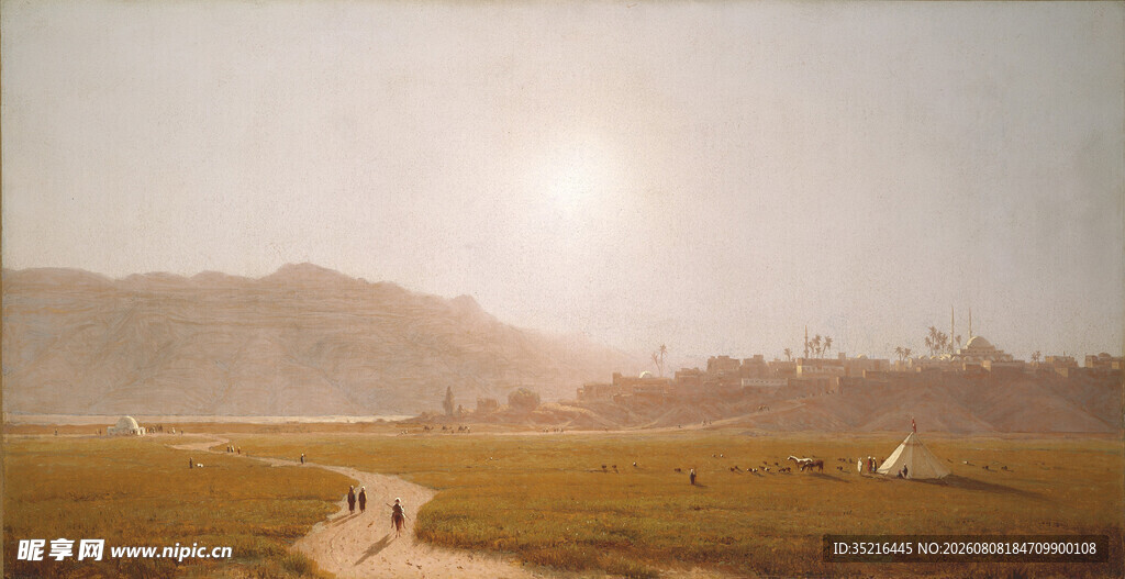 夕阳下的旷野风景