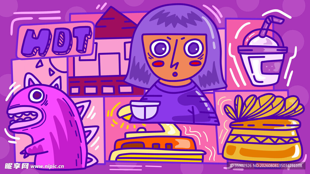 女孩与怪兽的美食时光