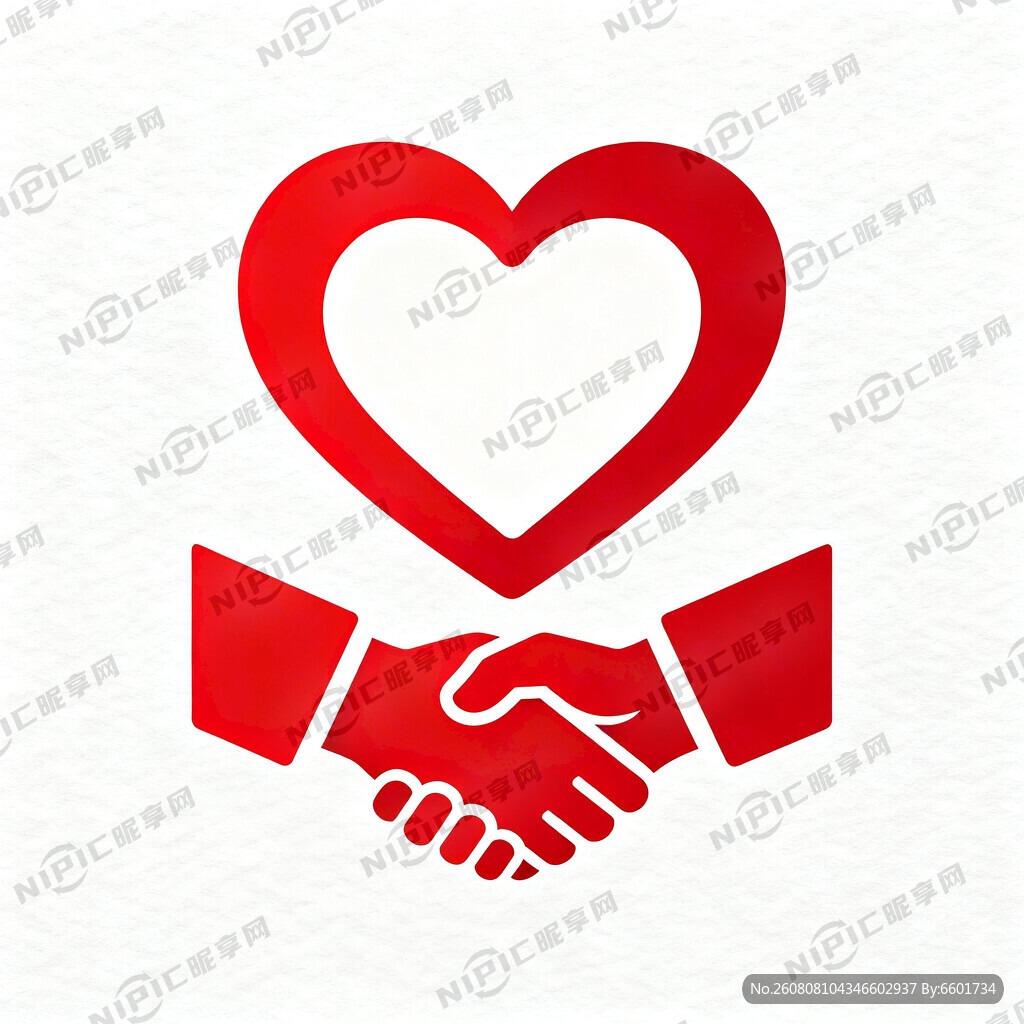 热心肠标志  中间一个爱心 