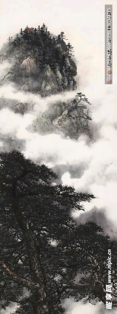 山水云雾图