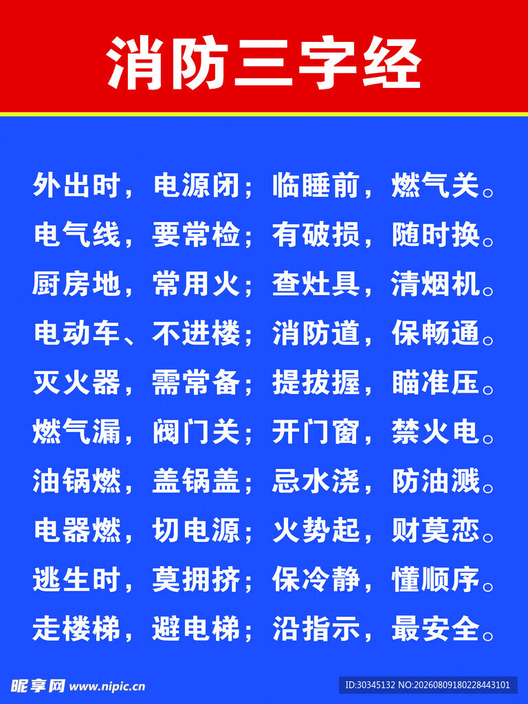 消防三字经内容展示