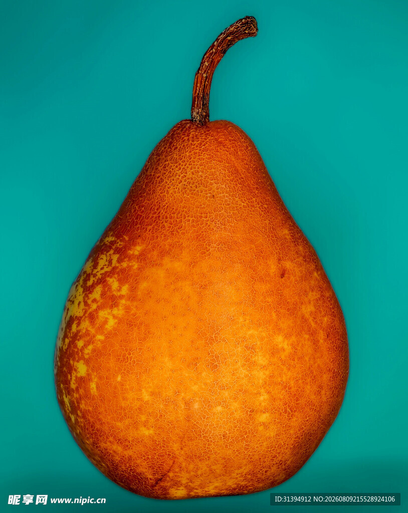 橙黄色梨子特写