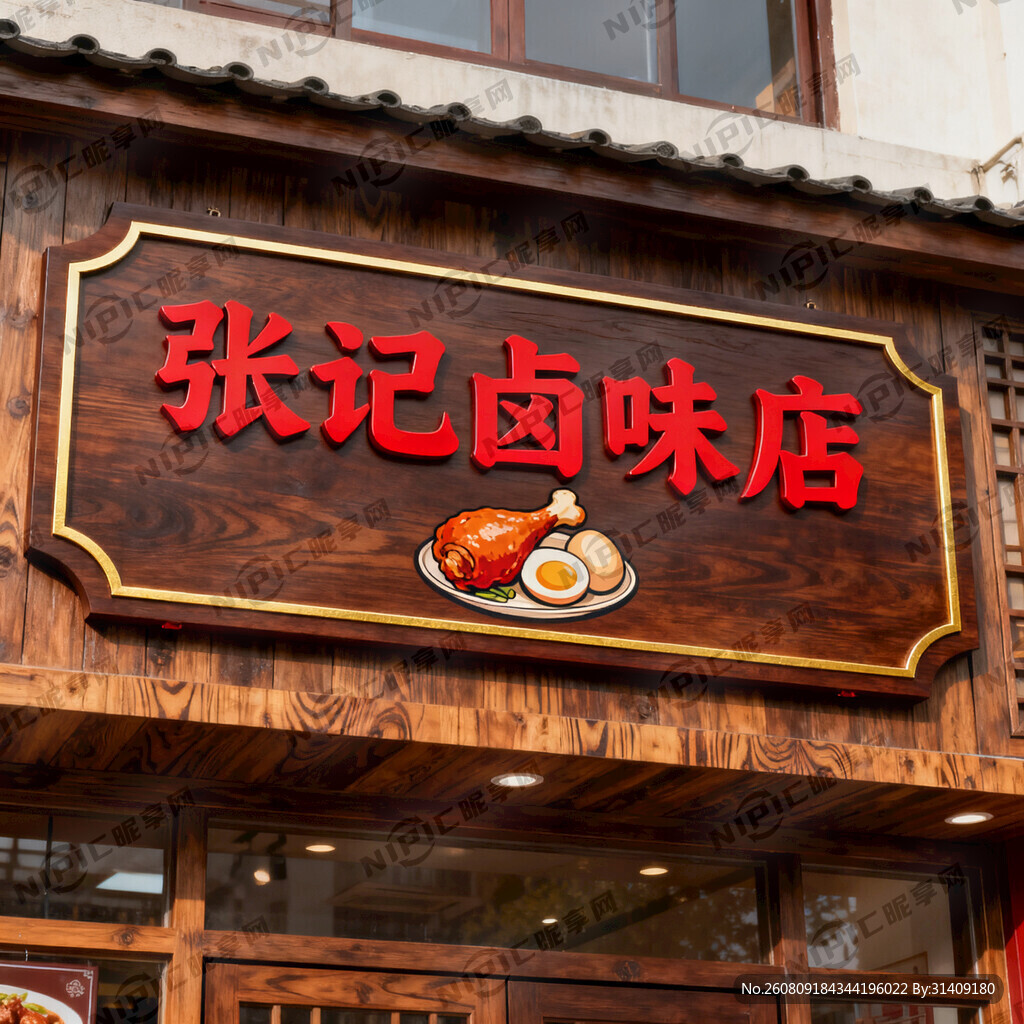 张记卤味店门头