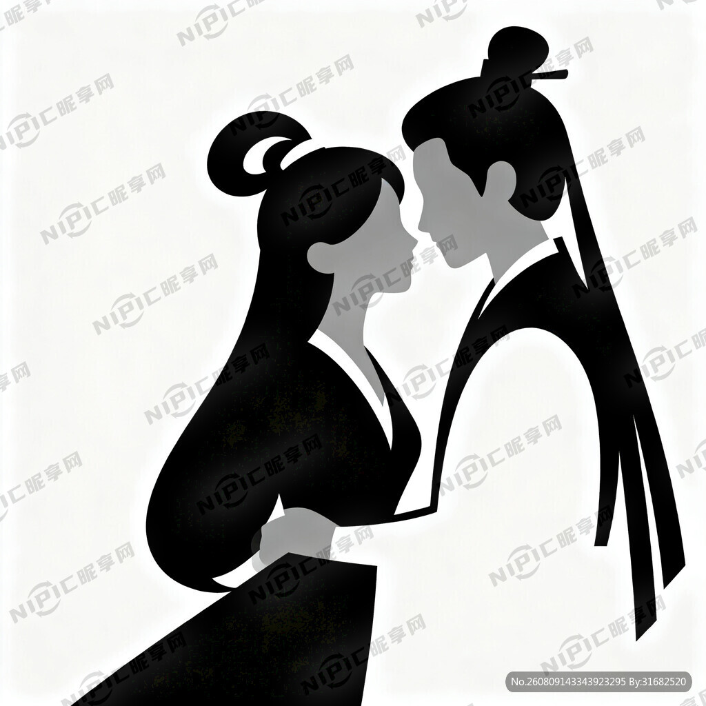 七夕恋人 男女 情侣 古风