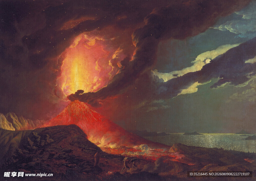 火山喷发壮丽景象