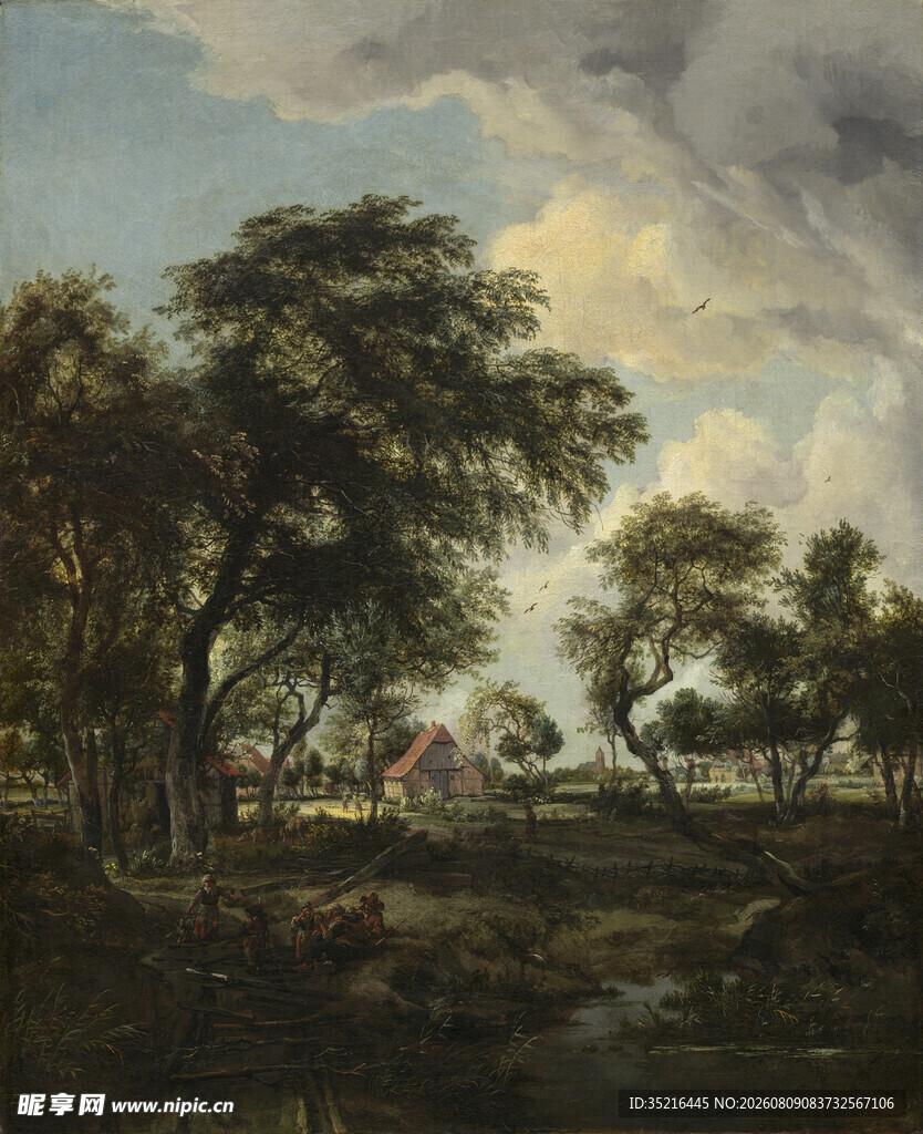 乡村风景油画