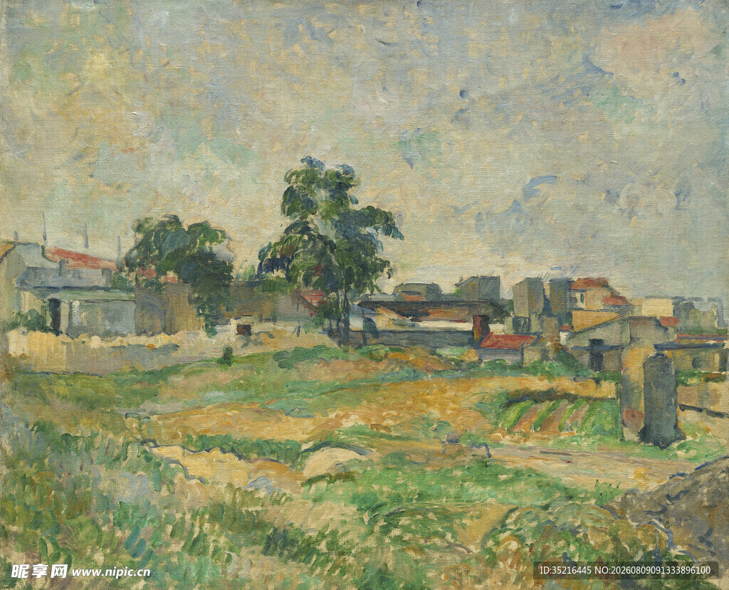 乡村田园风景油画
