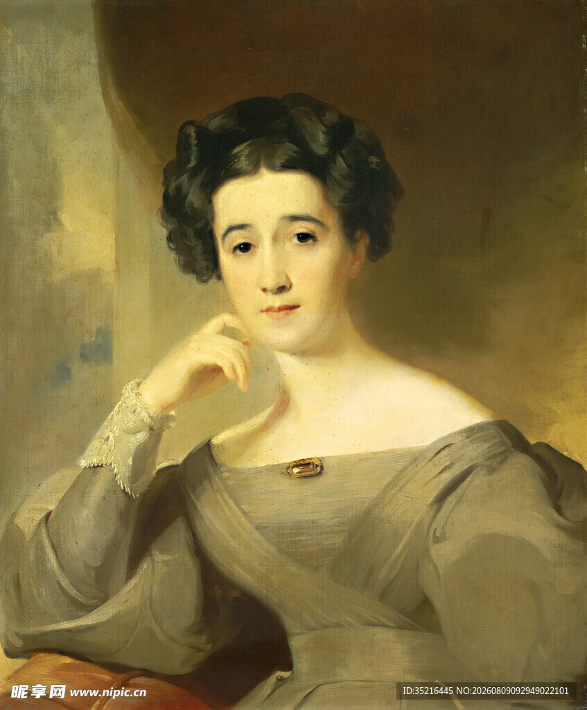 古典优雅女士肖像画