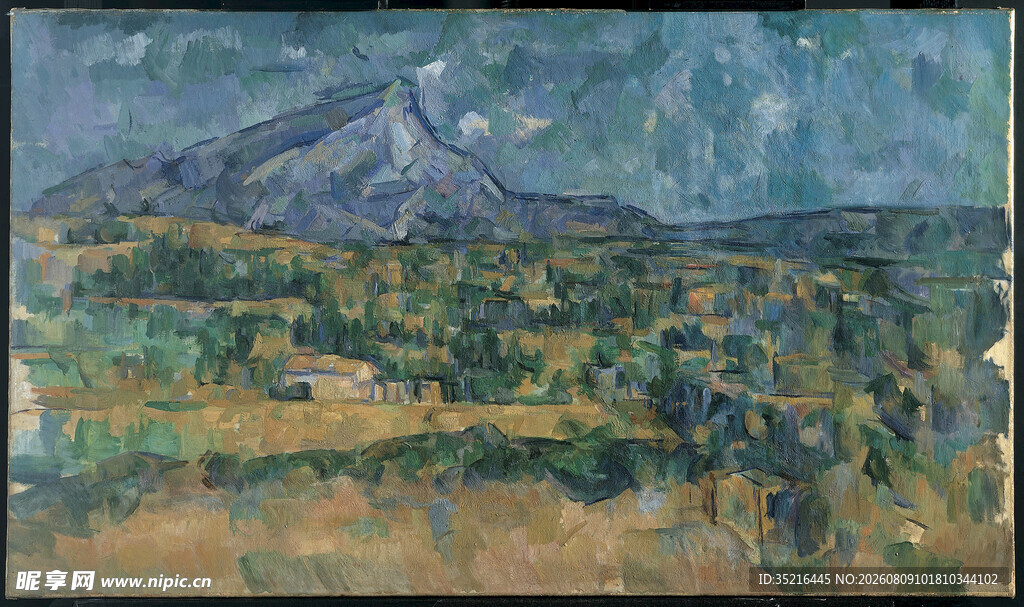 山间景致油画