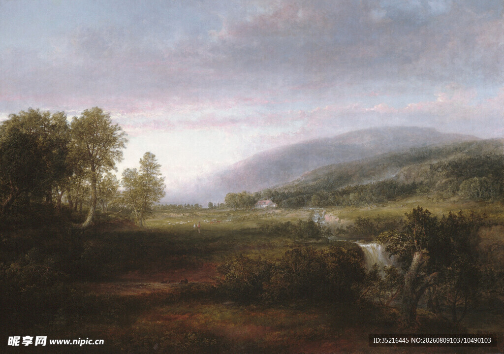 田园风光油画风景