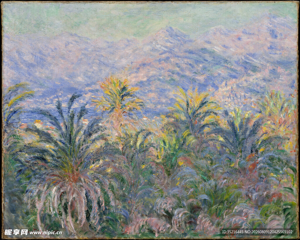 热带山林景观油画