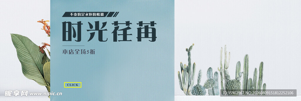 文艺风书籍与绿植组合