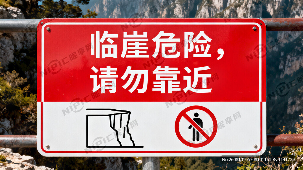 临崖危险 请勿靠近