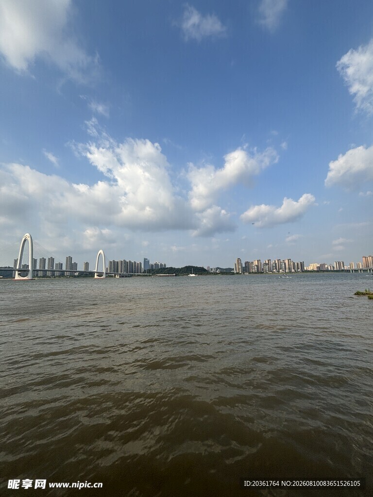 江边城市风光