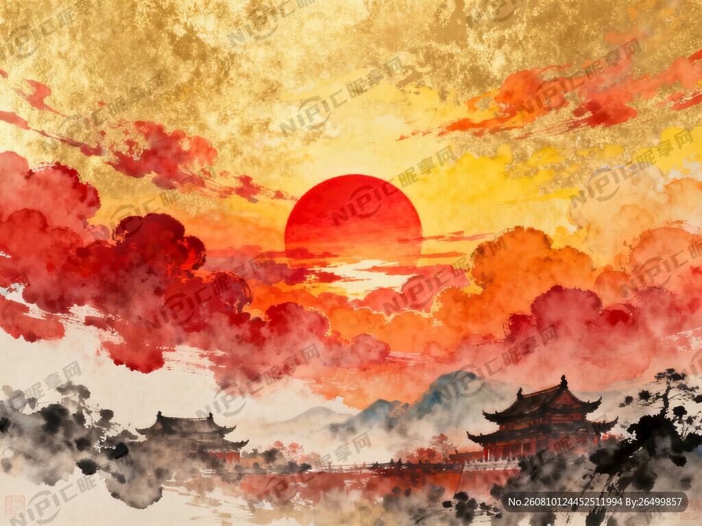 日出 彩霞满天