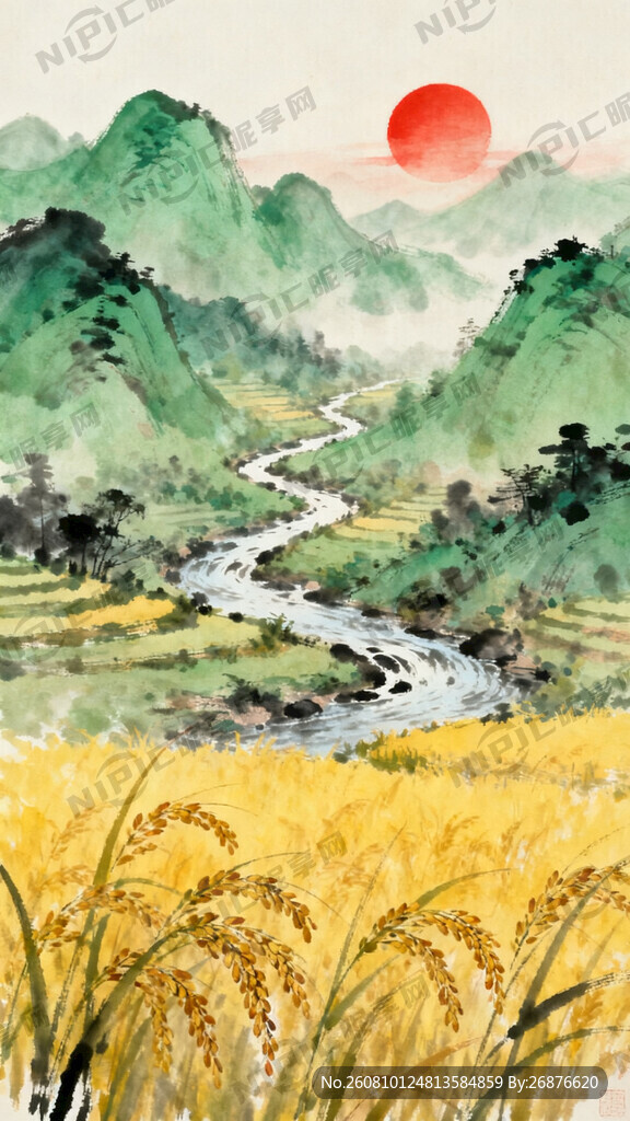 山野田间 有山有水有太阳