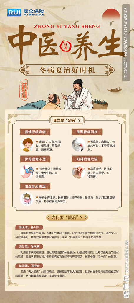 中医养生知识宣传海报