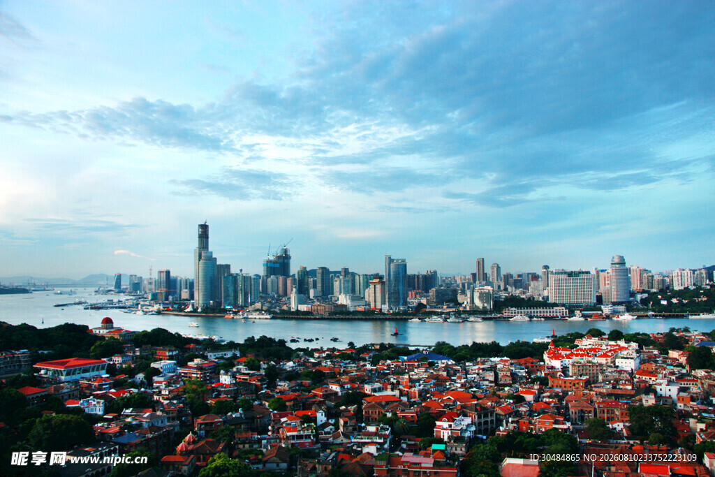 俯瞰鼓浪屿风景