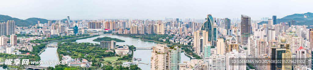 厦门俯瞰全景图