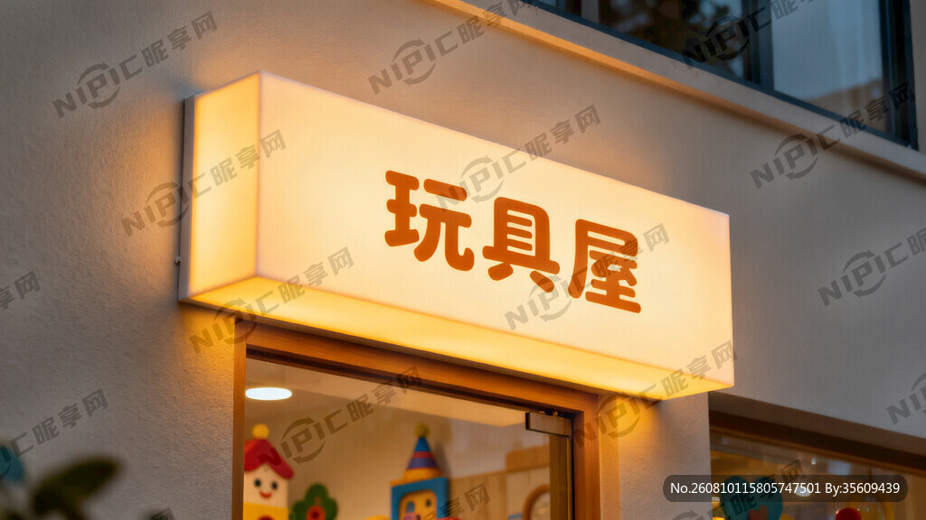 玩具屋卡布灯箱门头