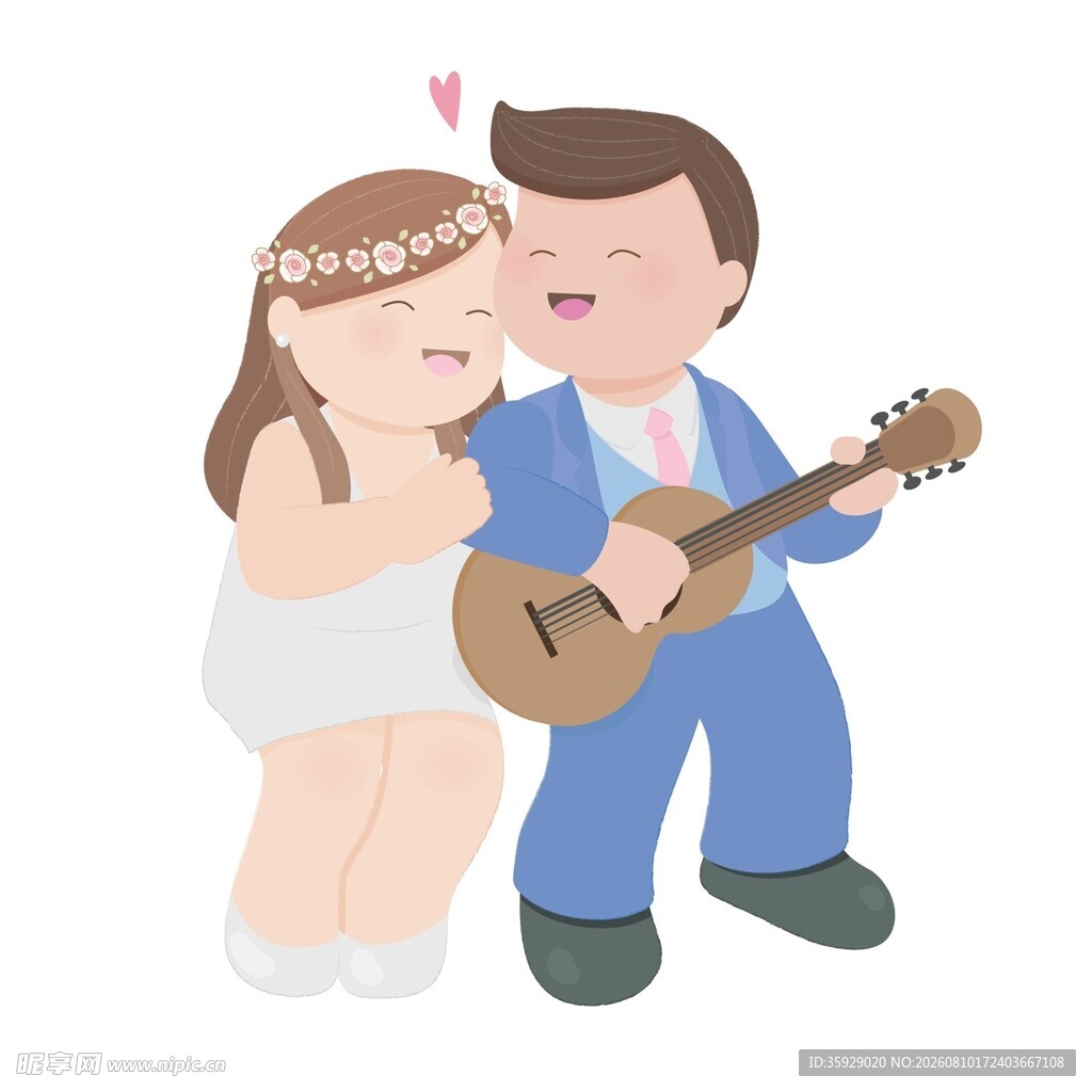 婚礼情侣插画