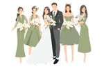 婚礼人物插画
