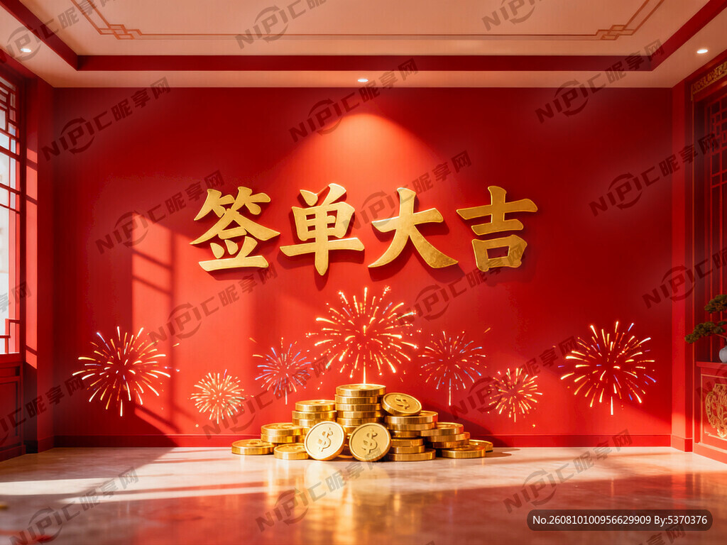 帮我生成一张装修公司签单大吉的