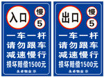 停车场出入口指示牌