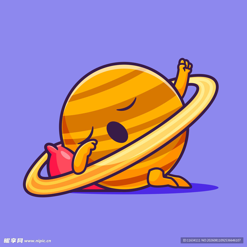 可爱星球形象  怀抱礼物