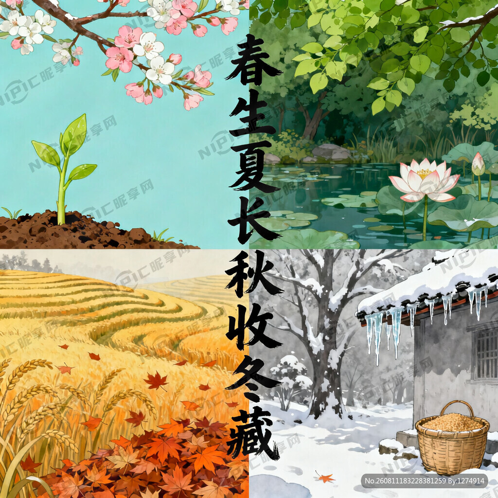 春生夏长秋收冬藏