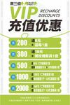VIP充值优惠海报