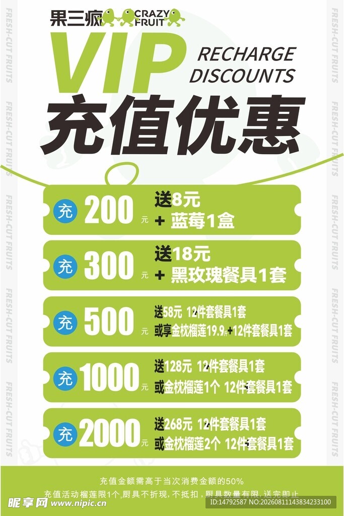 VIP充值优惠海报