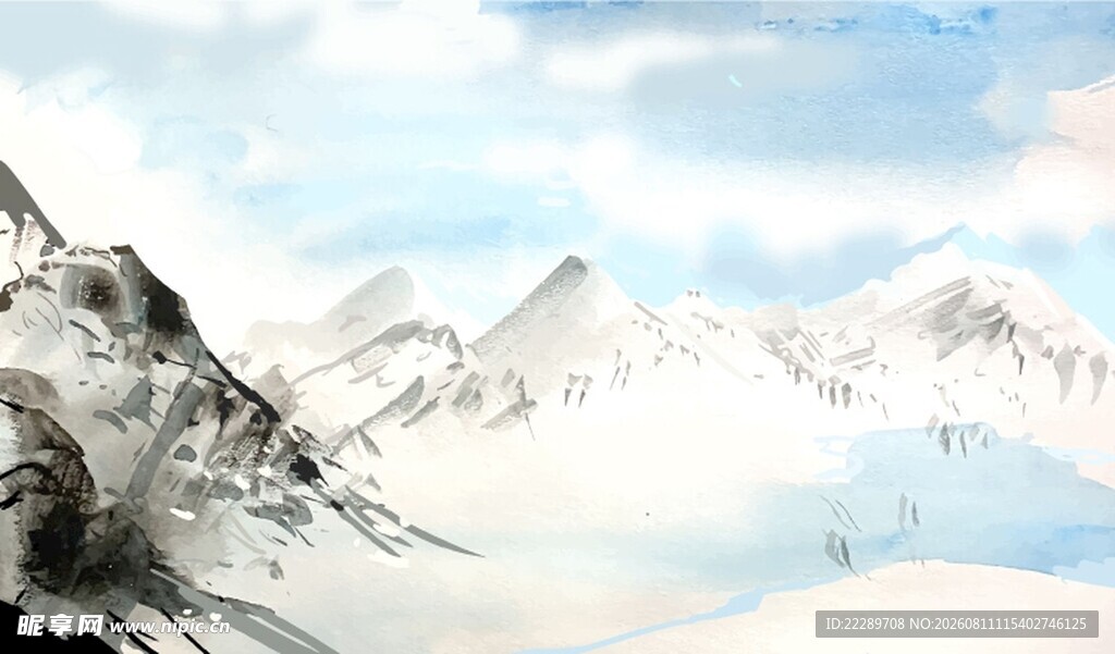 壮丽雪山美景