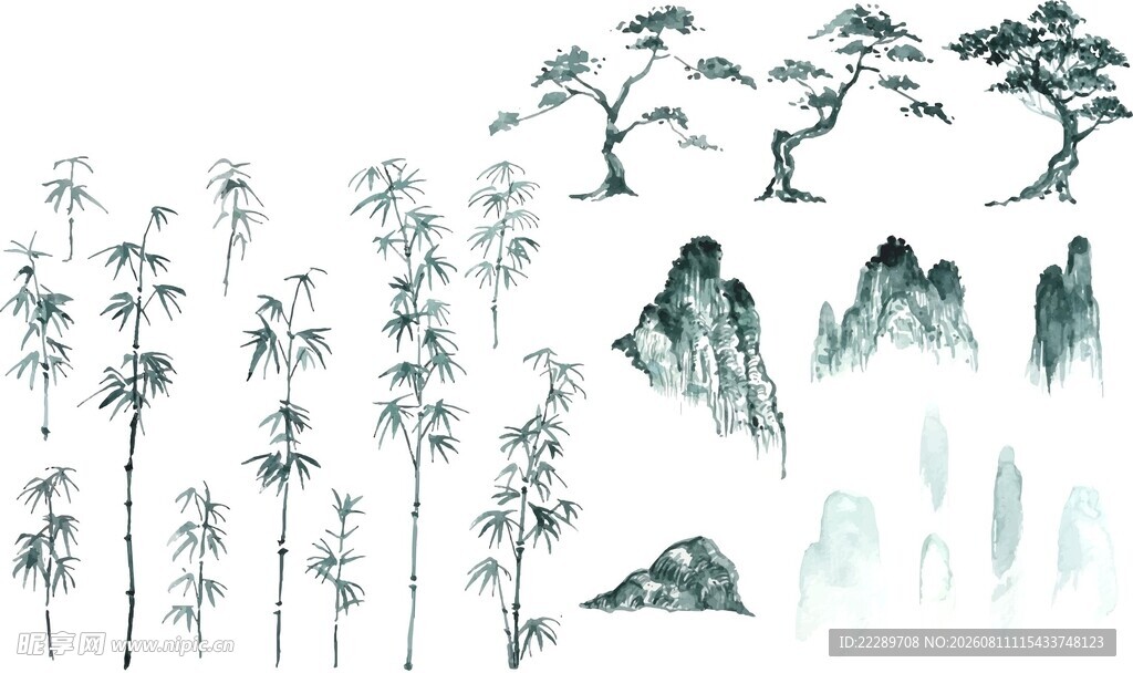 水墨山水间的清幽景致
