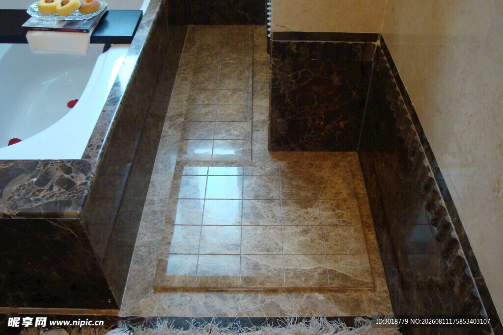 豪华大理石室内走廊景观